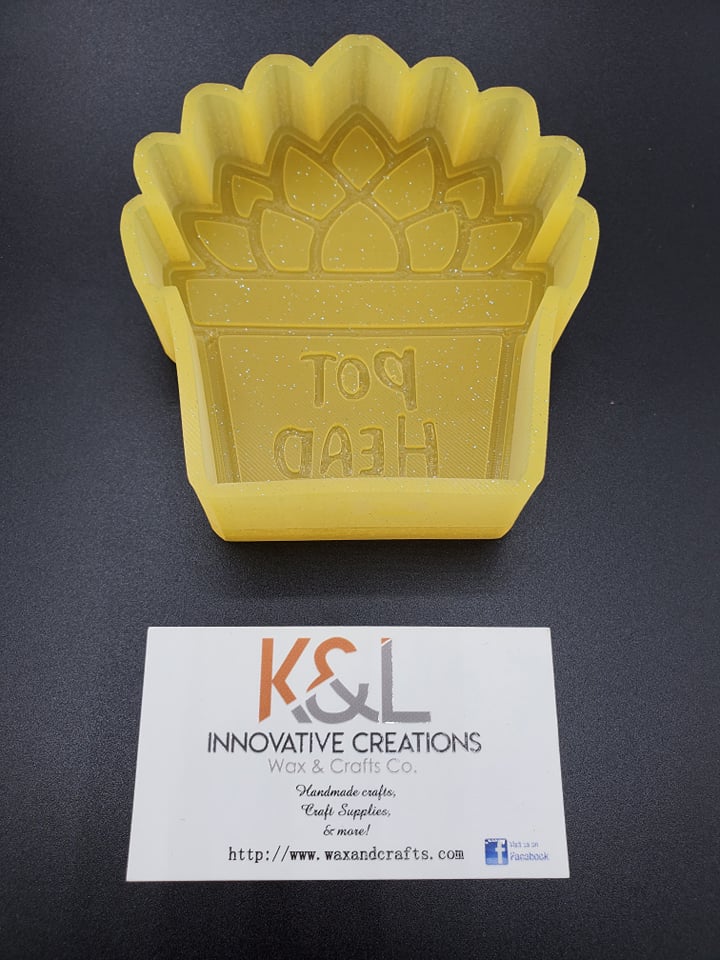 Succulents "Pot Head" Freshie Mold