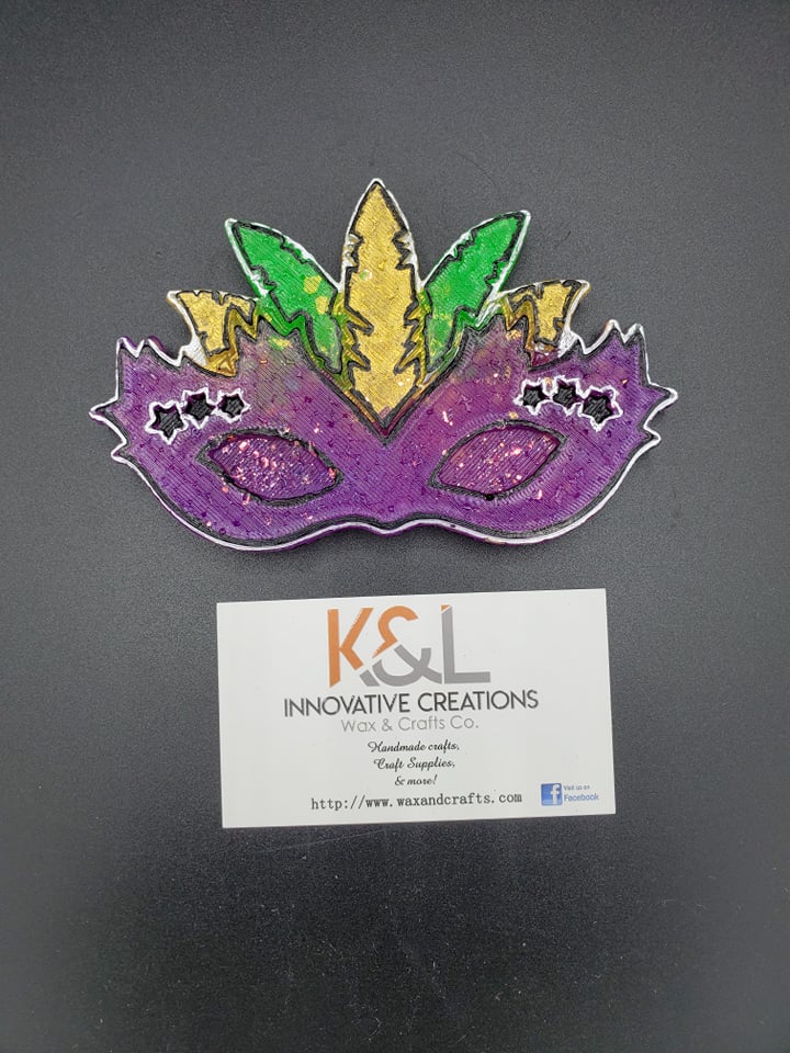 Mardi Gra Mask Freshie Mold