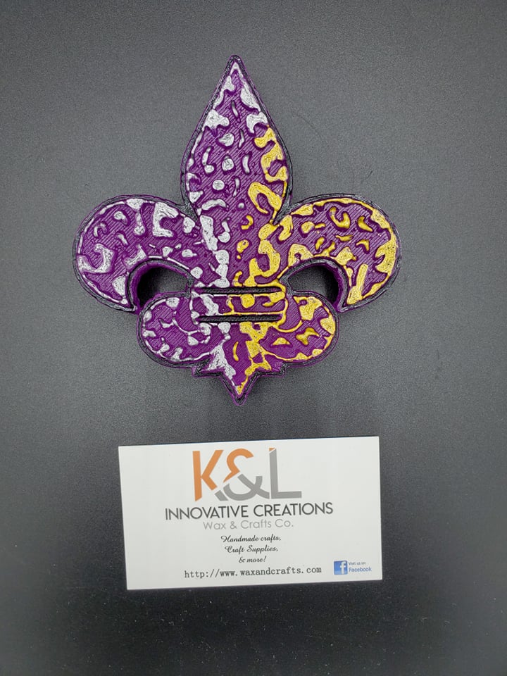 Leopard Fleur-de-lis Freshie Mold