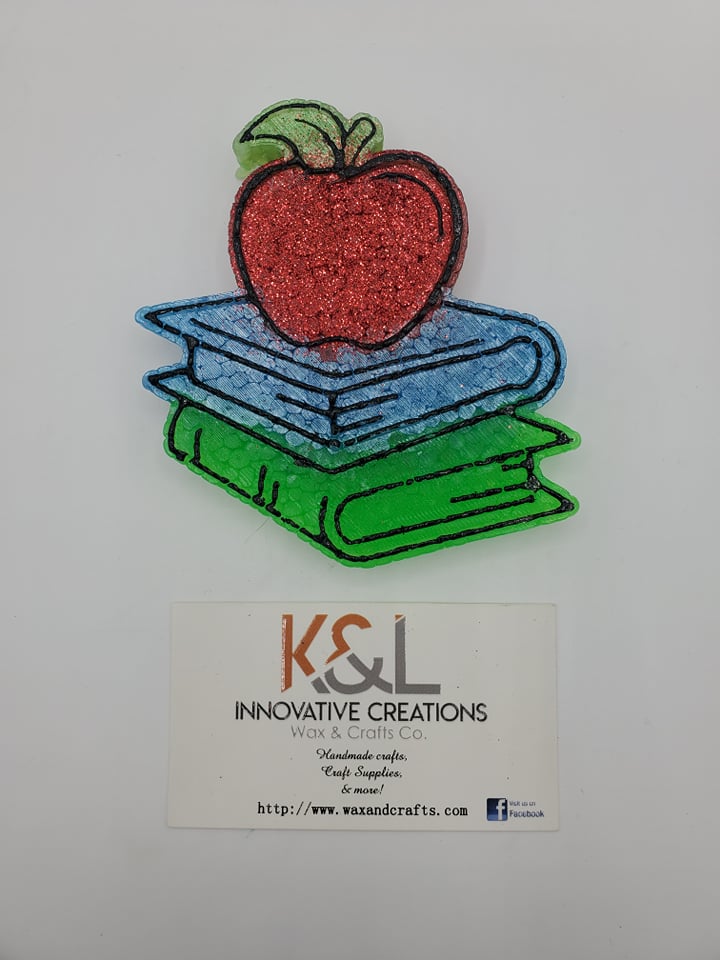 Teacher Apple Books Freshie Mold