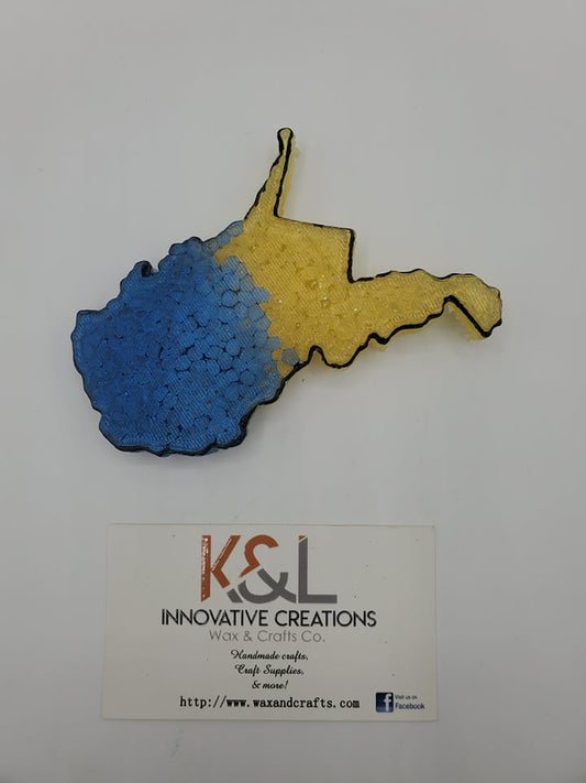 West Virginia Outline Freshie Mold