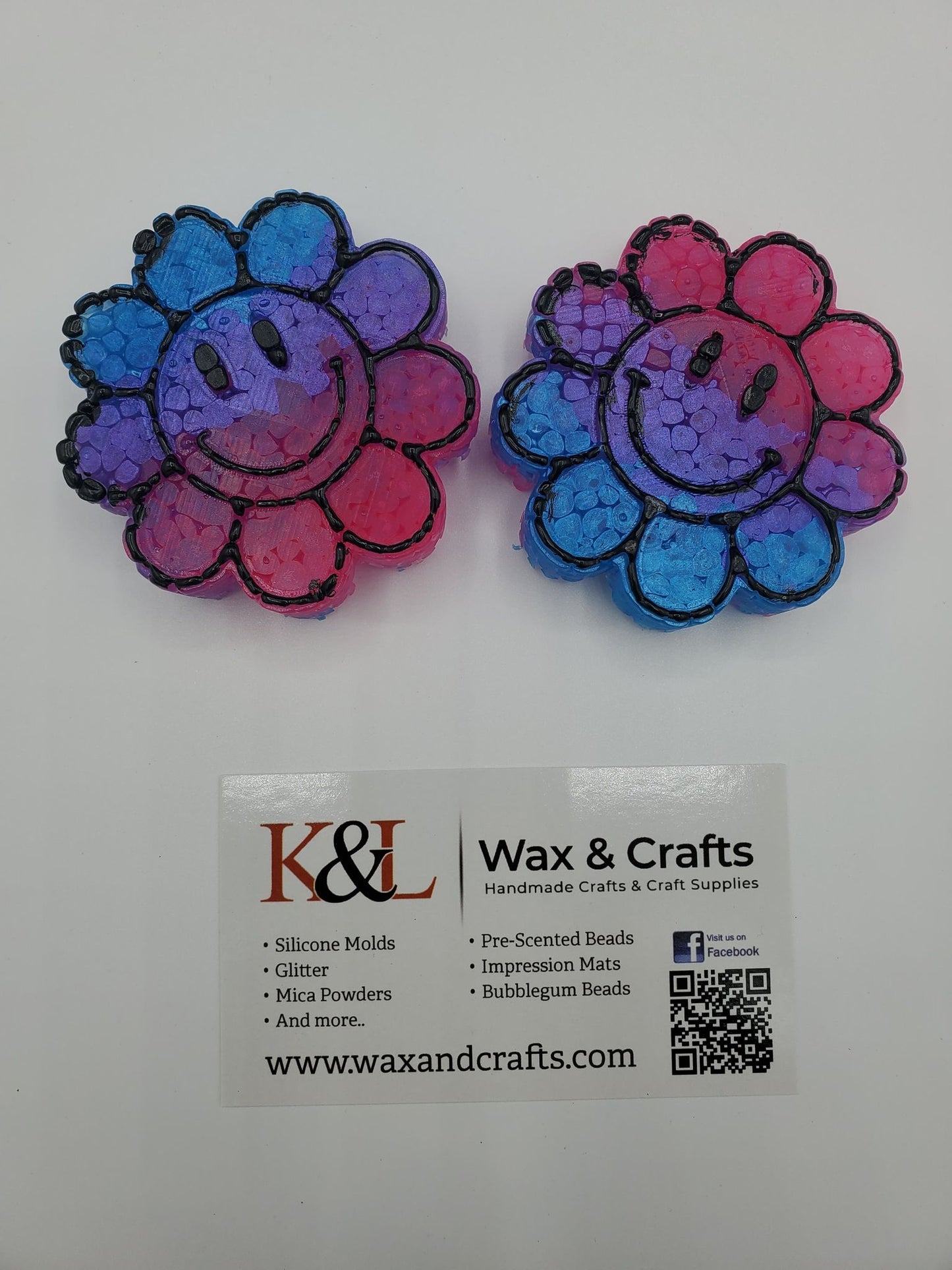 Smiley Flower Vent Clip Freshie Molds