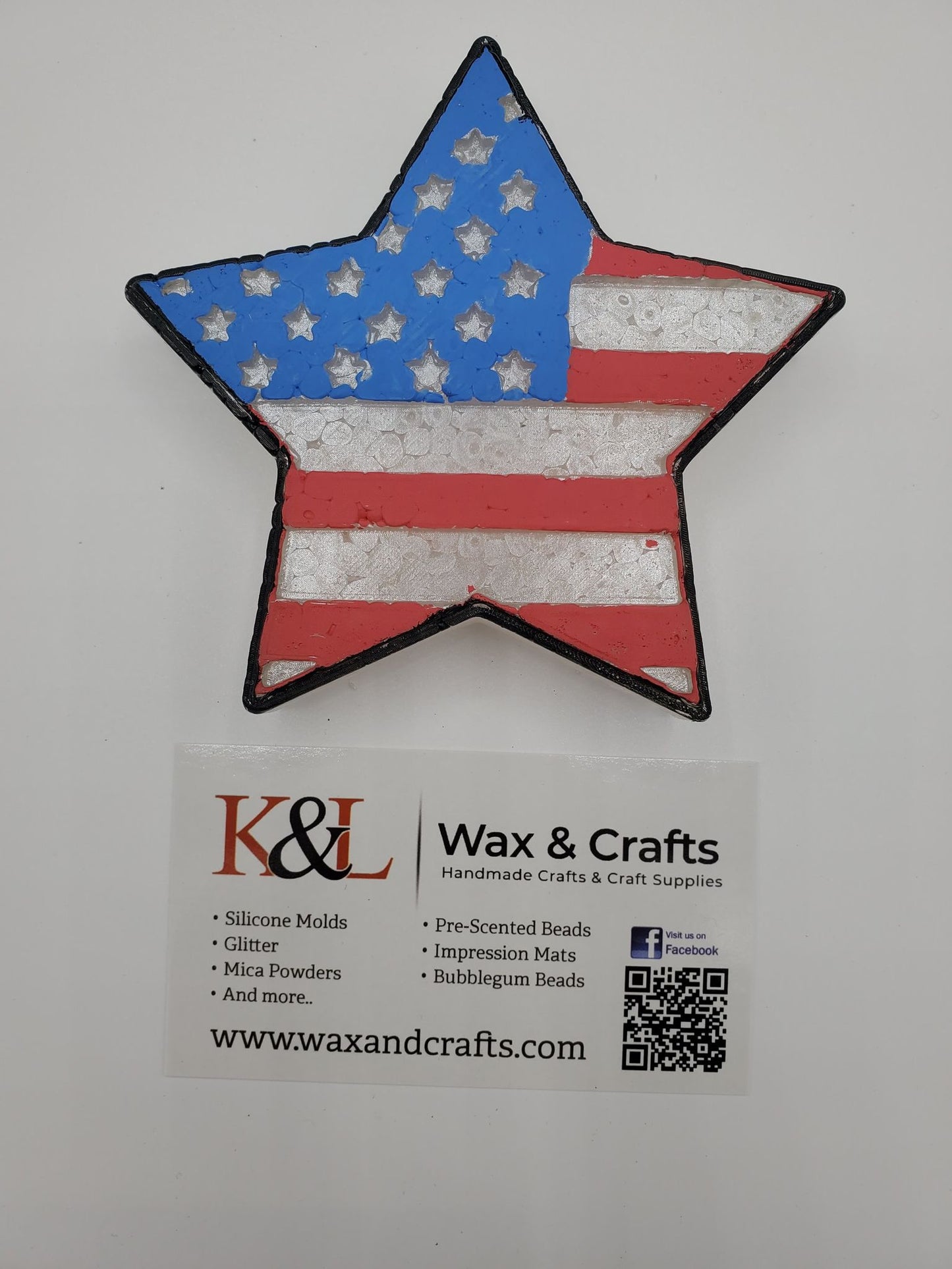 American Flag Star Freshie Mold