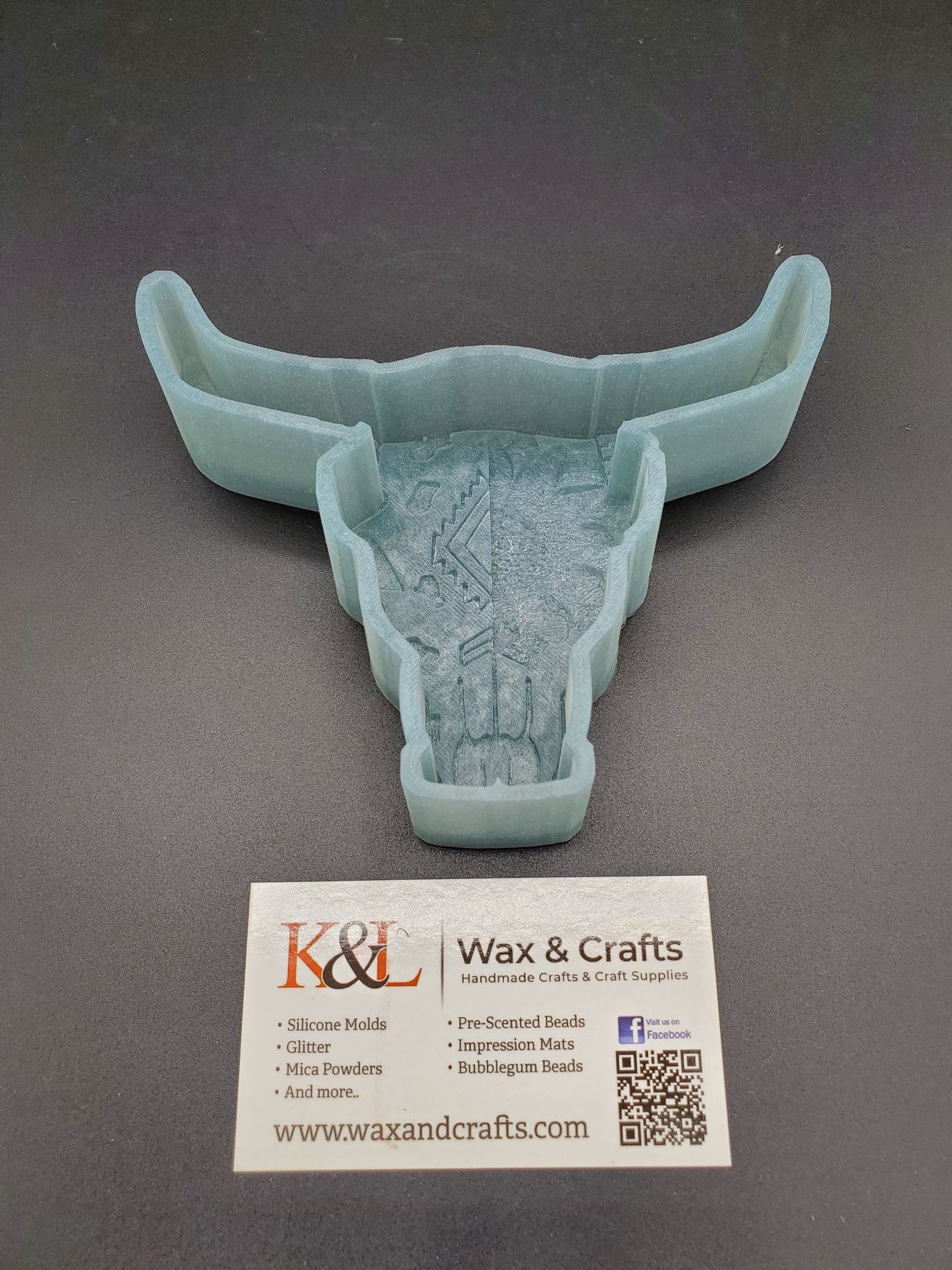 Sunflower Bull Skull Freshie Mold