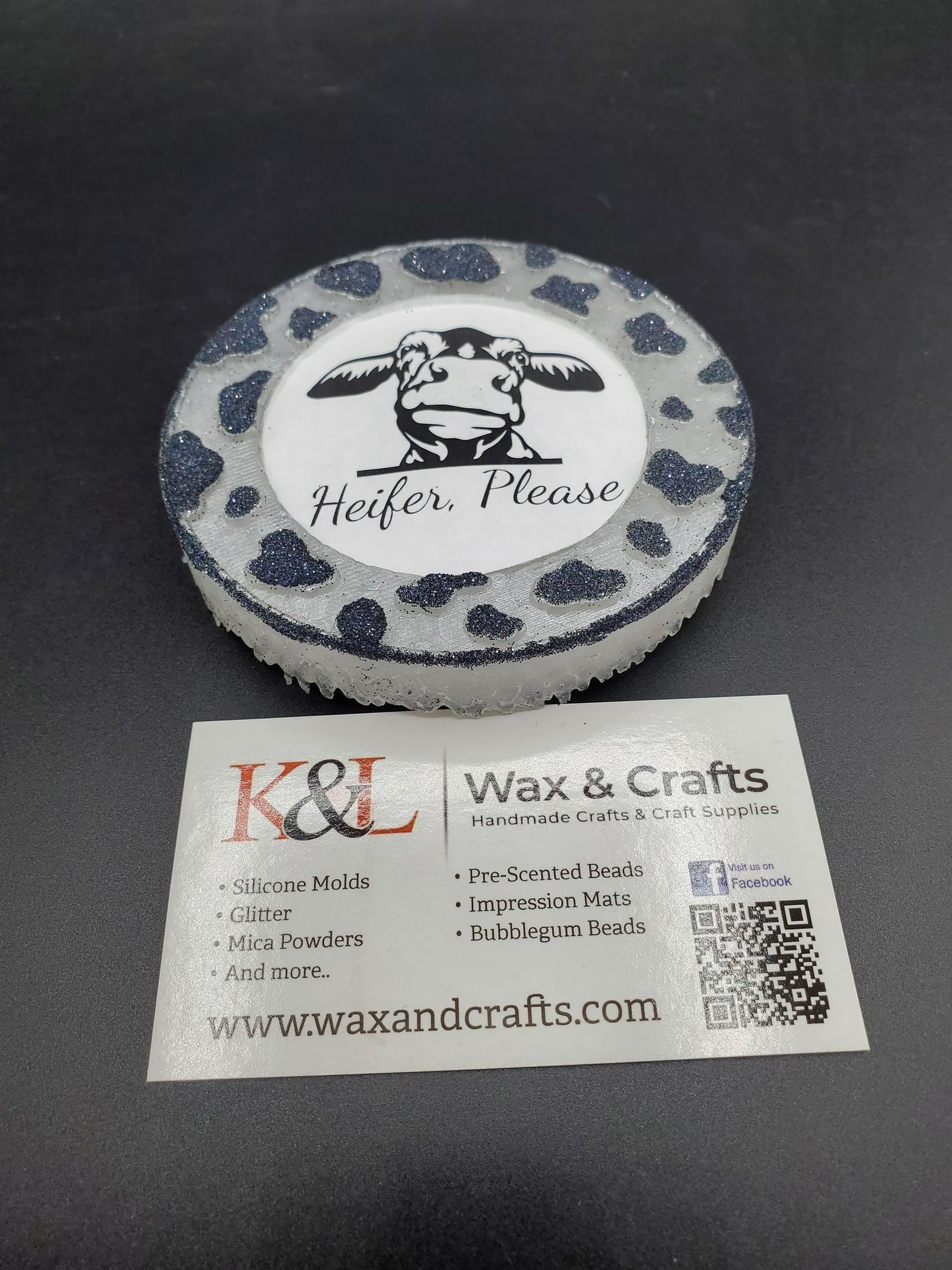 Cow Print Round Freshie Mold