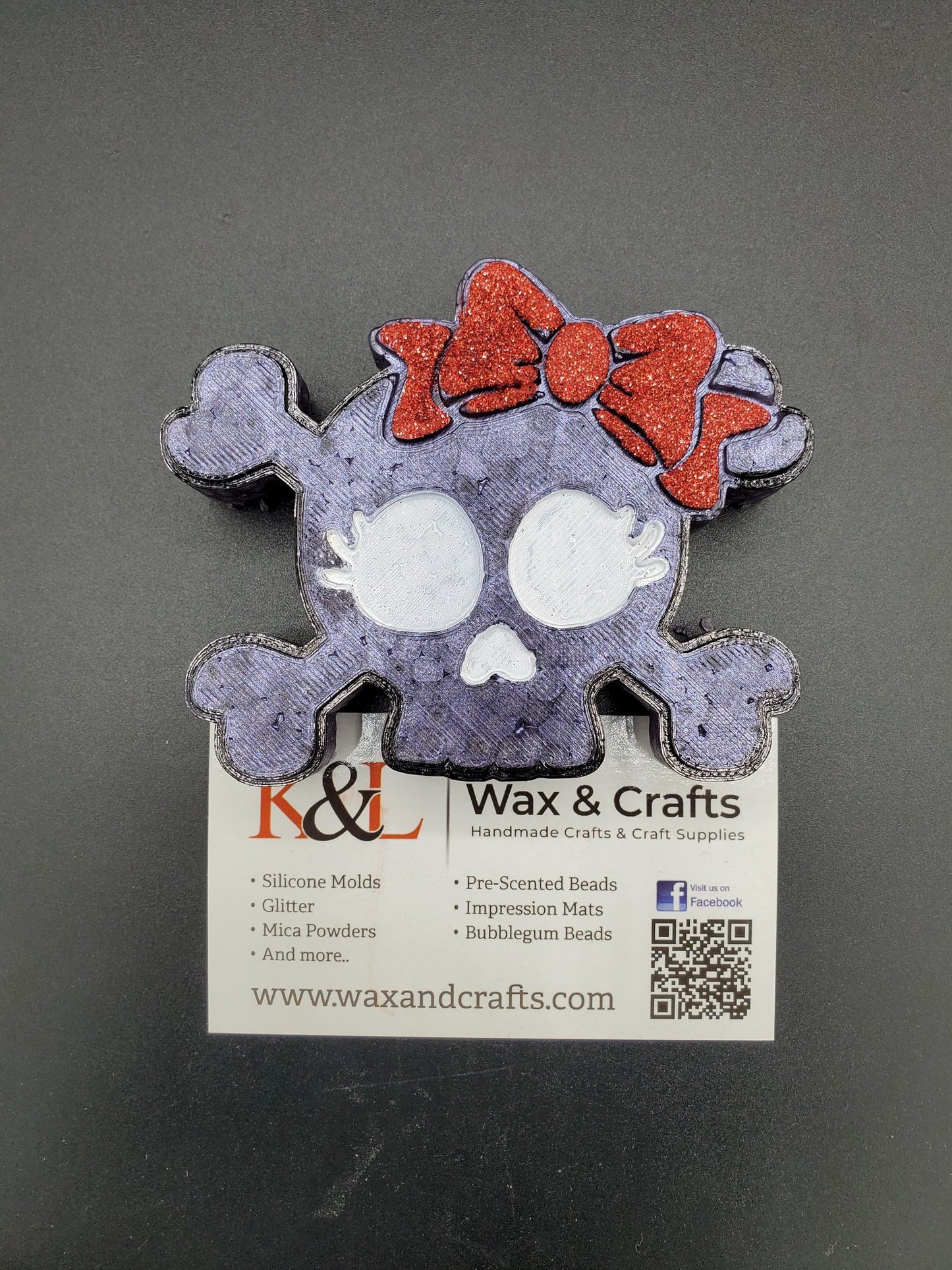 Cute Bow Skull Freshie Mold