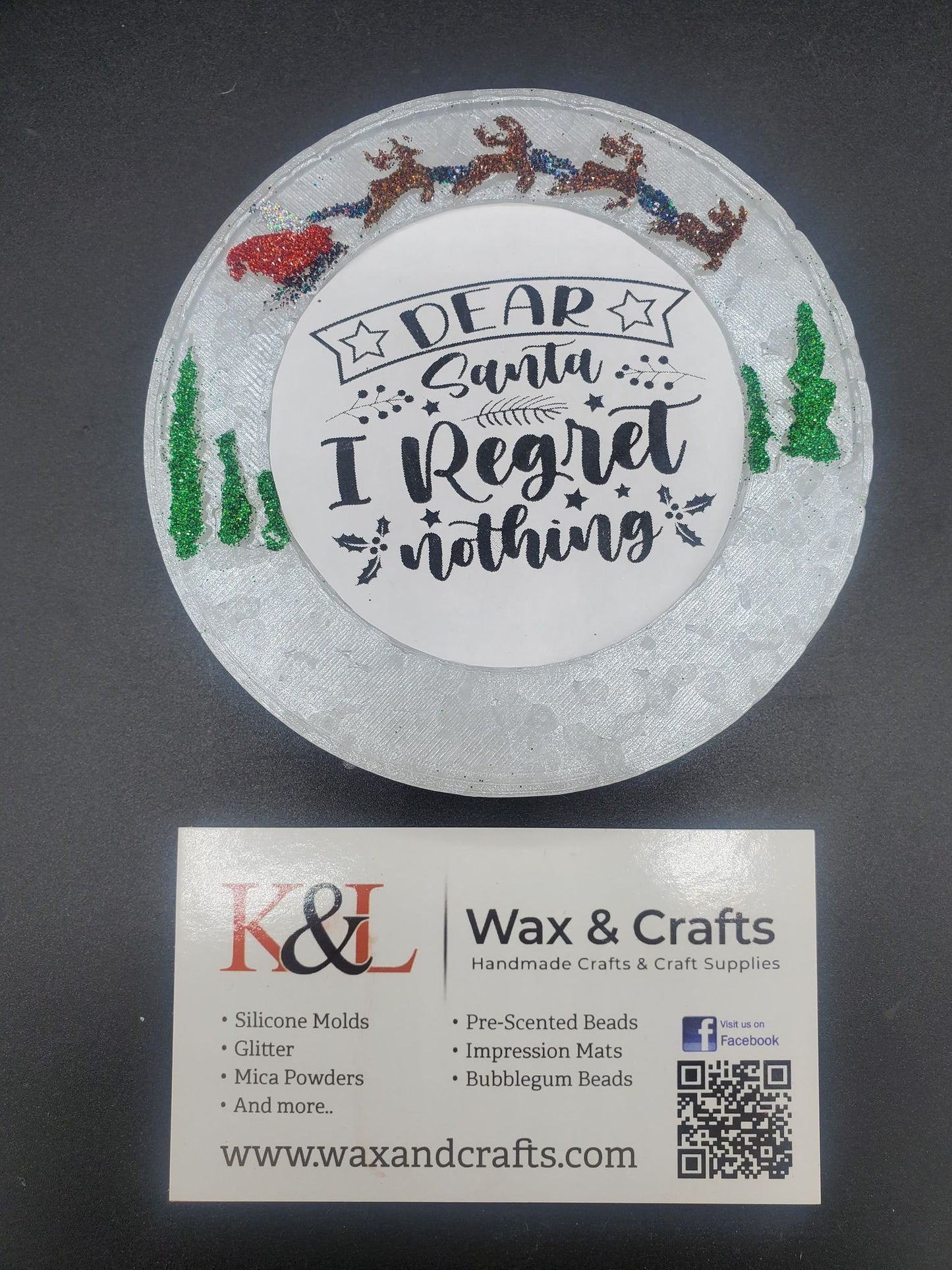 Santa Round Freshie Mold