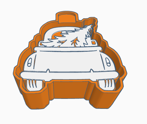 Christmas Tree Truck Rear View Freshie Mold Housing