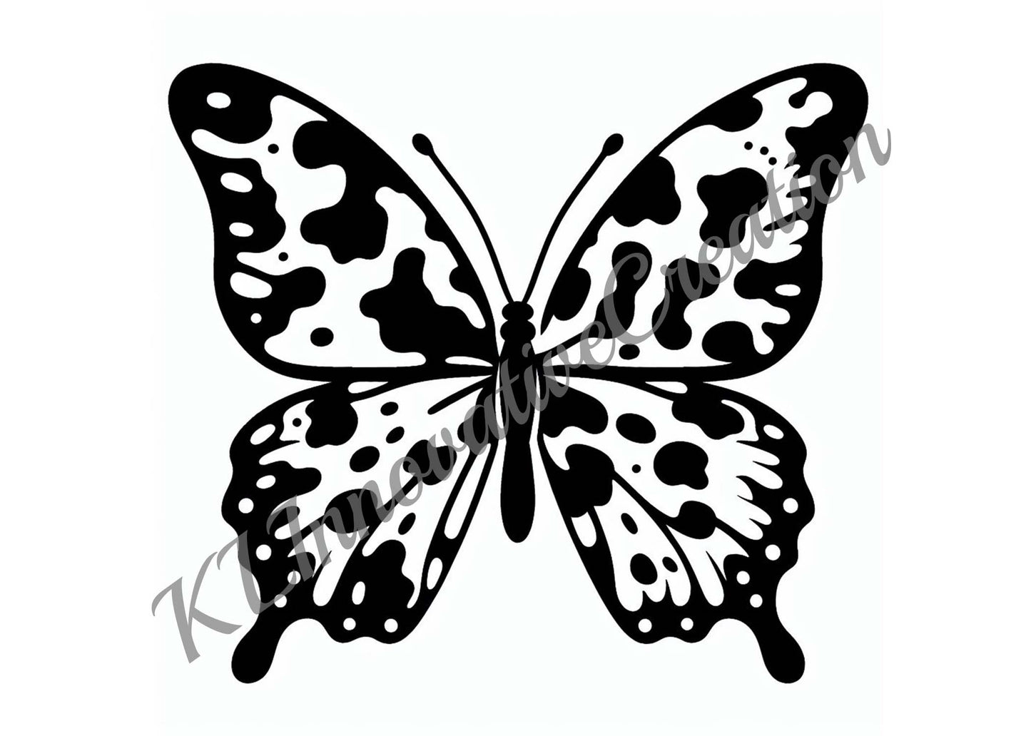 Cow Print Butterfly SVG