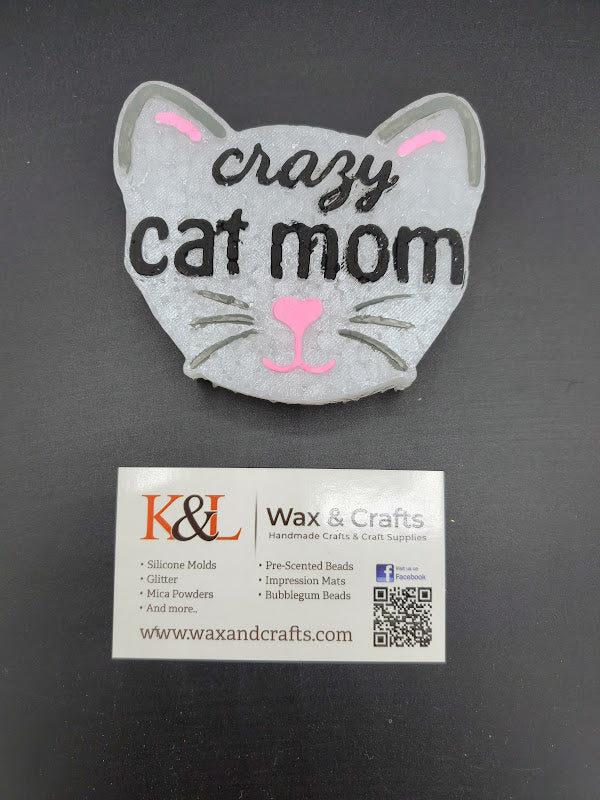 Crazy Cat Mom Freshie Mold