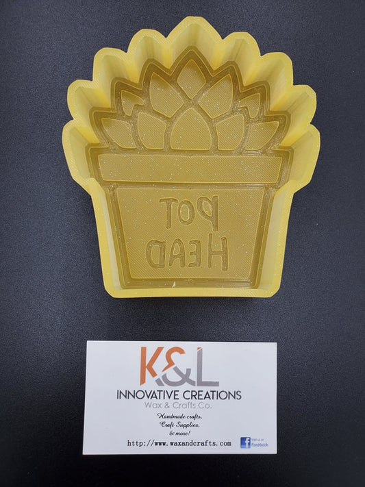 Succulents "Pot Head" Freshie Mold