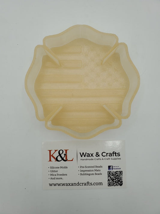 Firefighter Flag Maltese Cross Freshie Mold