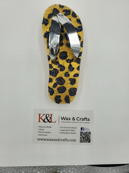 Leopard Print Flip Flop Star Freshie Mold