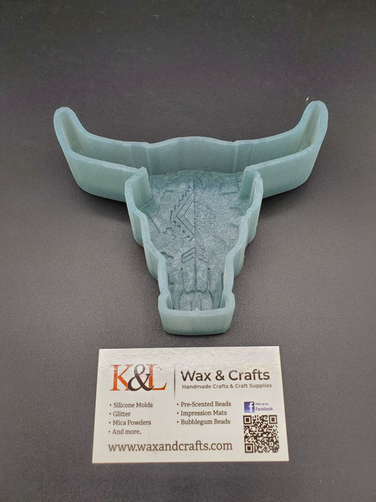 Sunflower Bull Skull Freshie Mold