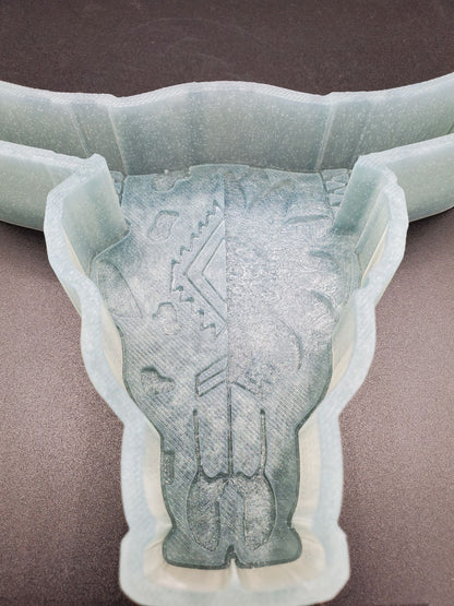 Sunflower Bull Skull Freshie Mold