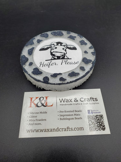 Cow Print Round Freshie Mold