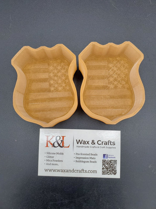 Flag Badge Vent Clip Freshie Molds