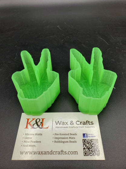 Skeleton Peace/Deuces Hand Vent Clip Freshie Molds