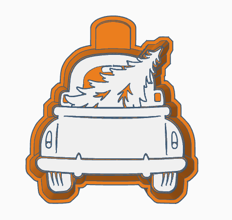 Christmas Tree Truck Rear View Freshie Mold Housing